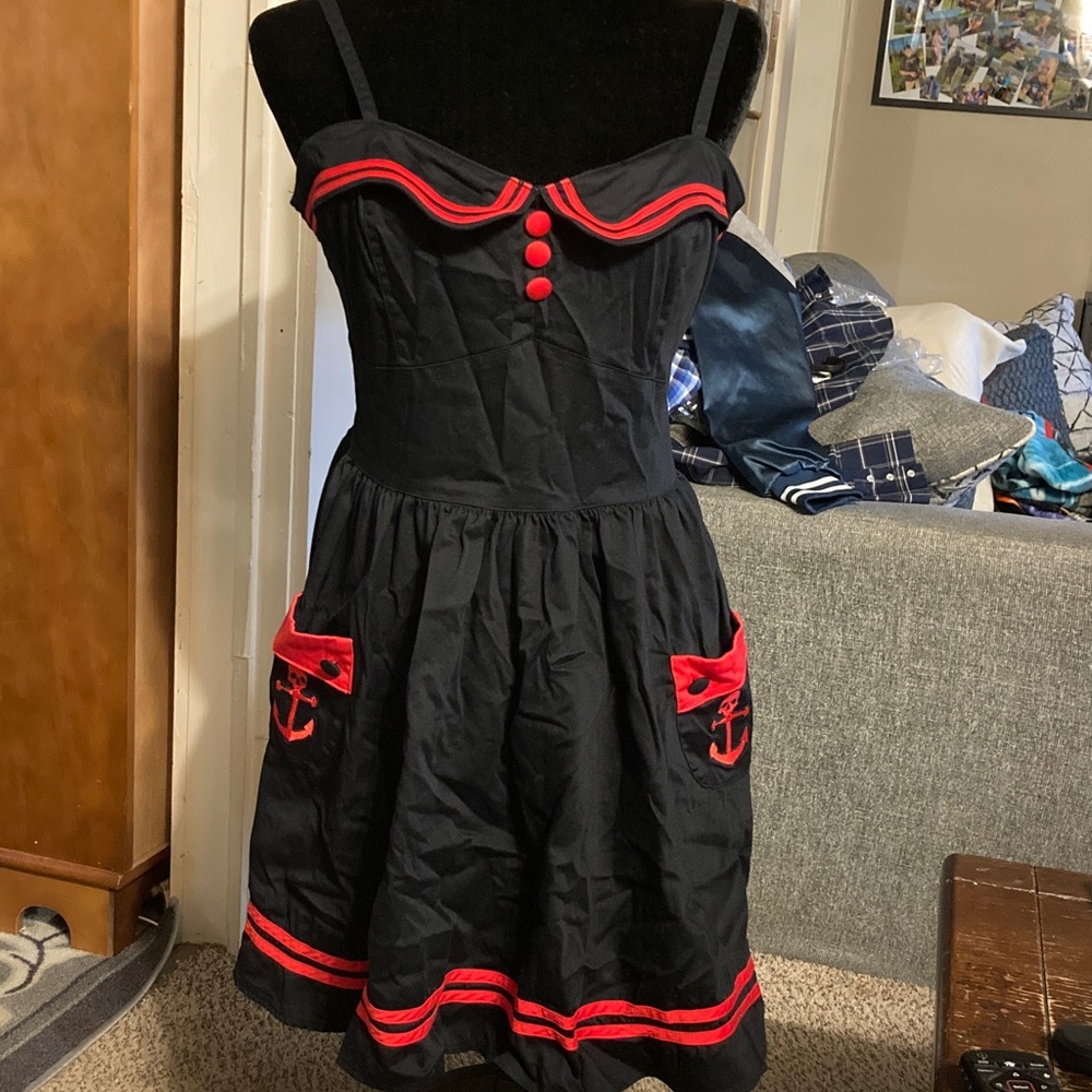Vintage Hot Topic Hell Bunny dress tagged LG runs small see last pictures